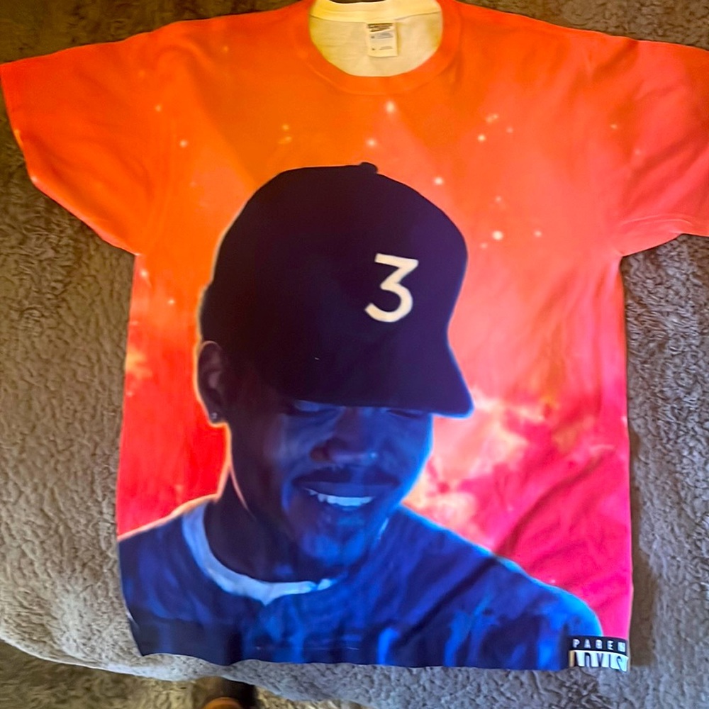 Chance the rapper t shirt size medium, more of a male medium. Never worn.